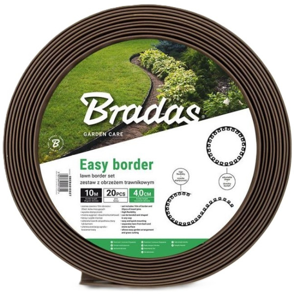 Фото - Стрічка газонна BRADAS Easy Border 4x1000 см Коричневий (OBEBR4010SET)