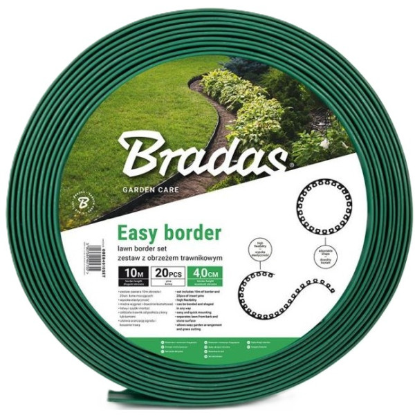 Фото - Лента газонная BRADAS Easy Border 4x1000 см Зеленый (OBEGR4010SET)