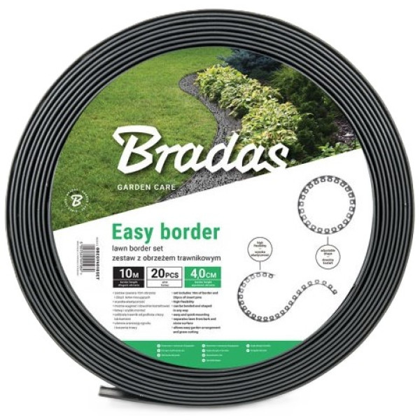 Фото - Лента газонная BRADAS Easy Border 4x1000 см Графит (OBEGY4010SET)