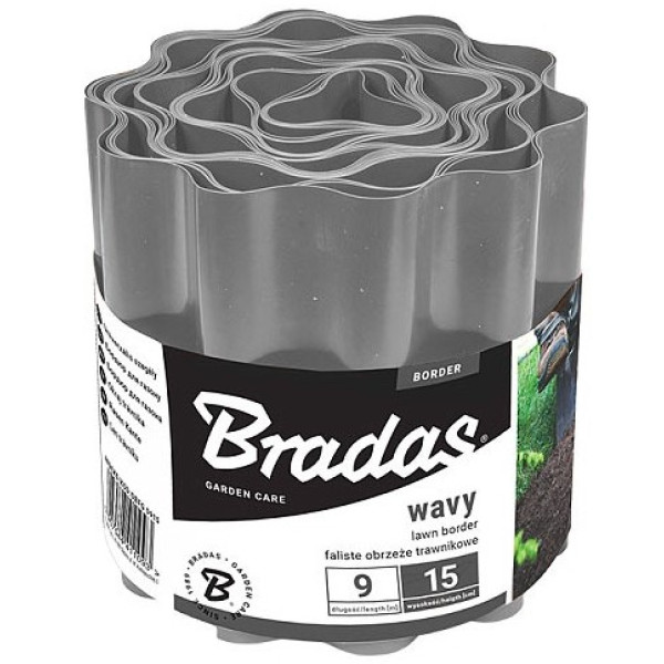 Фото - Стрічка газонна BRADAS 9 м 10 см Сірий (OBFGY 0910)