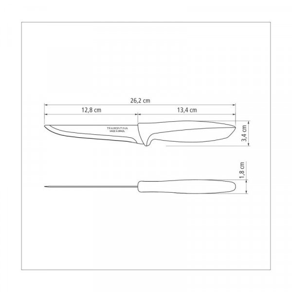 Фото - Набір ножів Tramontina Plenus Black обвалочний 127 мм 12 шт (23425/005)
