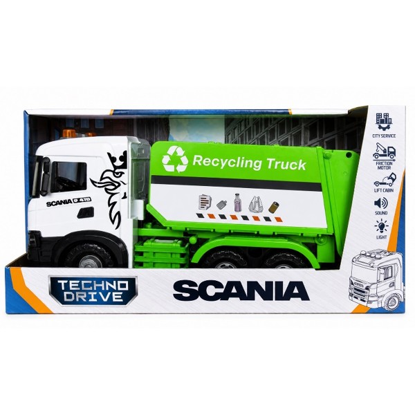 Фото - Наземна спецтехніка TechnoDrive серії Mid Truck – Сміттєвоз SCANIA (світло, звук) (OC-3005)
