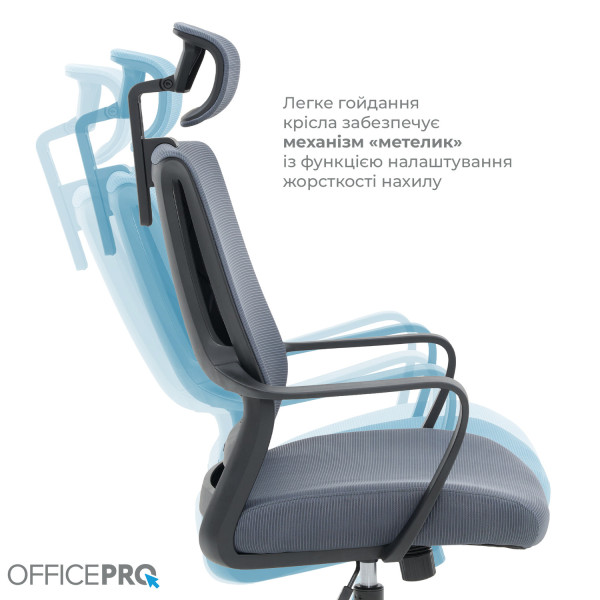 Фото - Кресло офисное OfficePro Harmony (OC310-B-G-G) Black/Gray