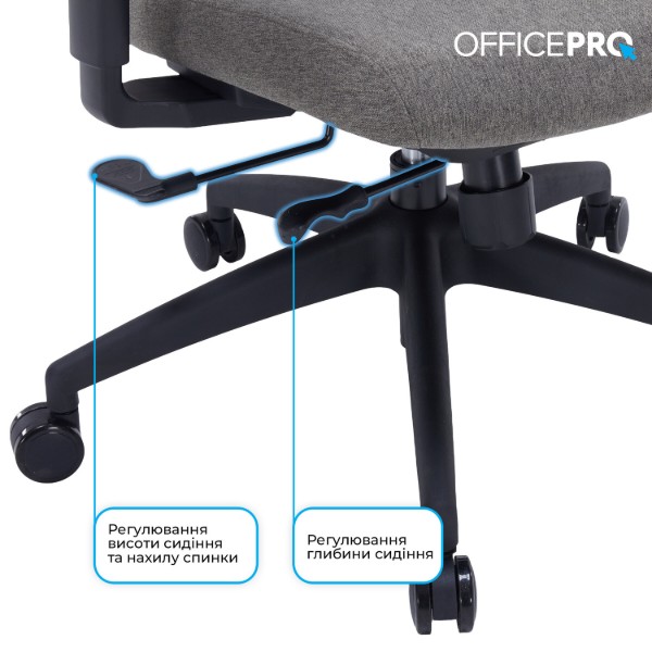 Фото - Крісло офісне OfficePro Skyline (OC580-B-DG-DG) Black/Dark Gray