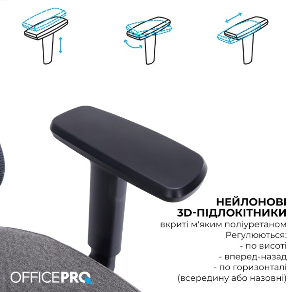 Фото - Крісло офісне OfficePro Skyline (OC580-B-DG-DG) Black/Dark Gray