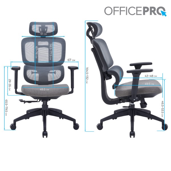 Фото - Крісло офісне OfficePro Skyline (OC580-B-DG-DG) Black/Dark Gray