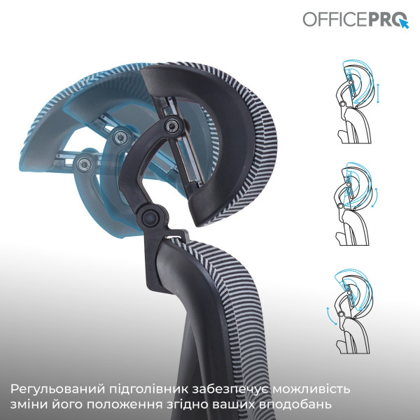Фото - Крісло офісне OfficePro Atlas (OC630-B-DG-DG) Black/Dark Gray