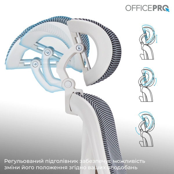 Фото - Крісло офісне OfficePro Atlas (OC630-W-DG-DG) White/Dark Gray