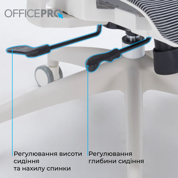 Фото - Кресло офисное OfficePro Skyline (OC680-W-DG-DG) White/Dark Gray