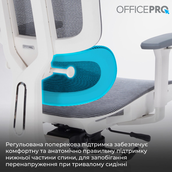 Фото - Кресло офисное OfficePro Skyline (OC680-W-DG-DG) White/Dark Gray