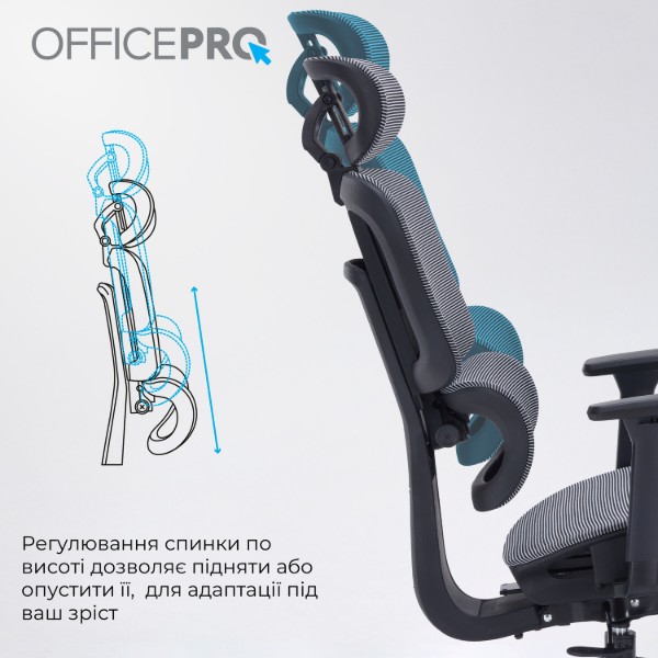 Фото - Кресло офисное OfficePro Skyline Footrest (OC750-B-DG-DG) Black/Dark Gray