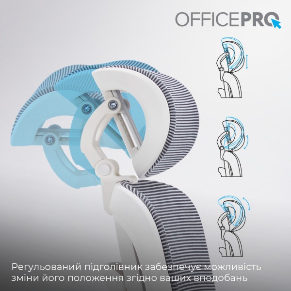 Фото - Кресло офисное OfficePro Skyline Footrest (OC750-W-DG-DG) White/Dark Gray