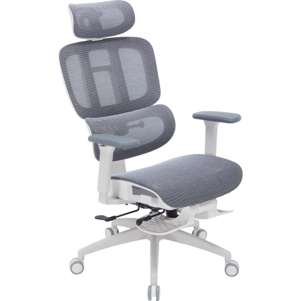 Фото - Кресло офисное OfficePro Skyline Footrest (OC750-W-DG-DG) White/Dark Gray