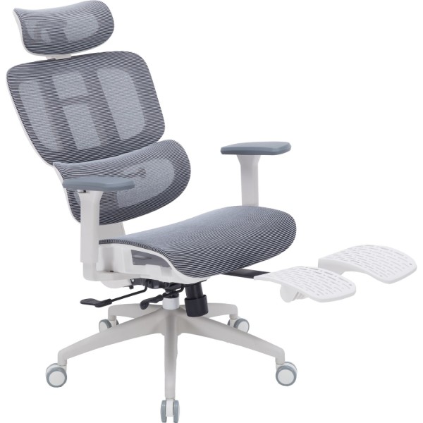 Фото - Кресло офисное OfficePro Skyline Footrest (OC750-W-DG-DG) White/Dark Gray