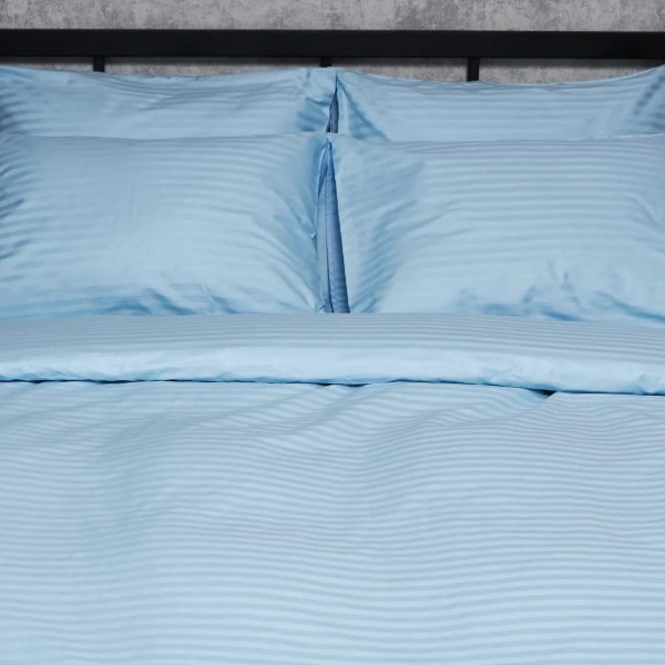 Фото - Комплект постільної білизни Moon&Star Satin Stripe Ocean Calm 175х210 (MS-820008653)