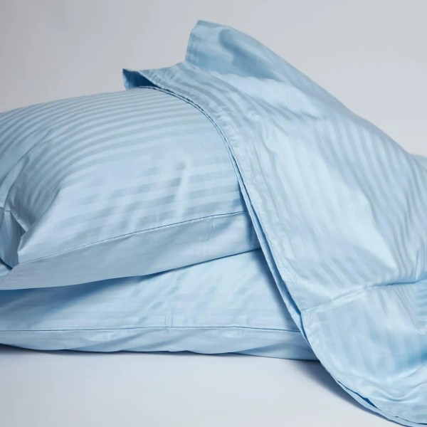 Фото - Комплект постельного белья Moon&Star прост. 220х240 + 2 нав. 40х60 Satin Stripe Ocean Calm (MS-880000693)
