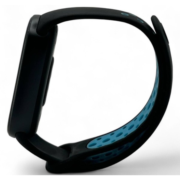 Фото - Ремінець для фітнес-браслета BeCover Vents Style for Xiaomi Mi Smart Band 9 Black-Blue (711982)