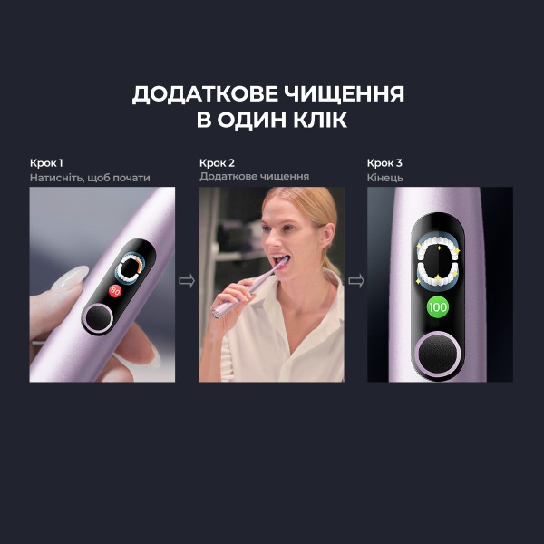 Фото - Зубна щітка електрична Oclean X Pro Digital Electric Toothbrush Purple (6970810553475)