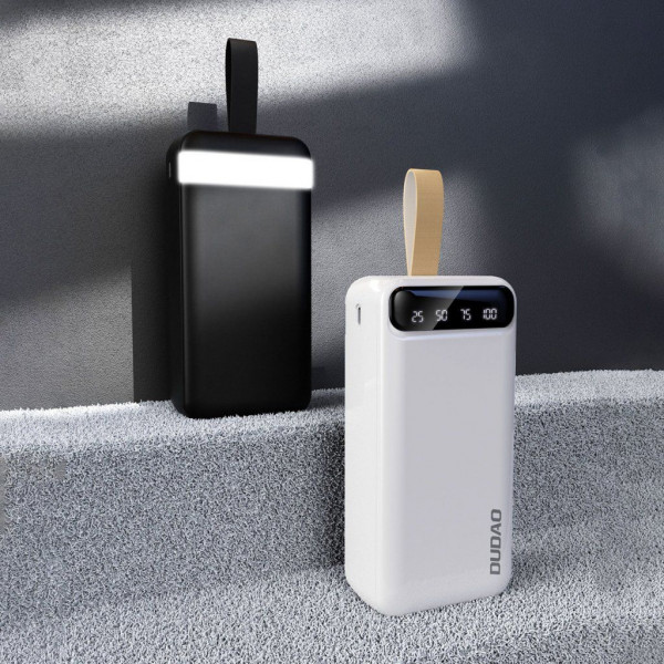 Фото - Батарея мобільна Dudao Powerbank 30.000mAh 3x USB LED White (K8s+white)