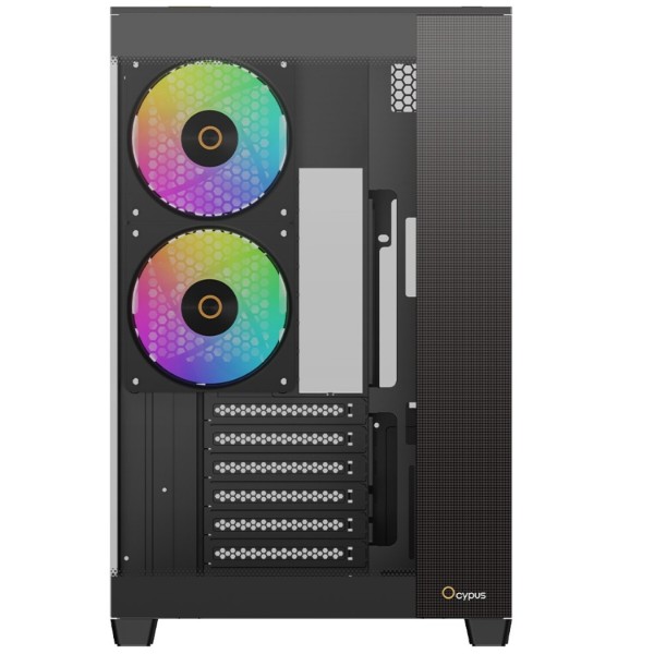 Фото - Корпус OCYPUS ATX W/O PSU DELTA C74 ARGB (DELTA-C74-BKD200XX-GL)