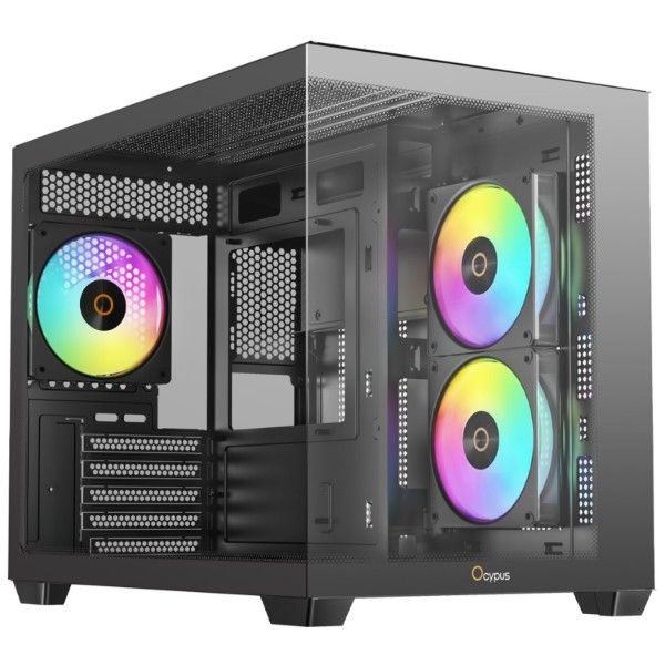 Фото - Корпус OCYPUS MATX W/O PSU GAMMA C54 ARGB (GAMMA-C54-BKD300XX-GL)