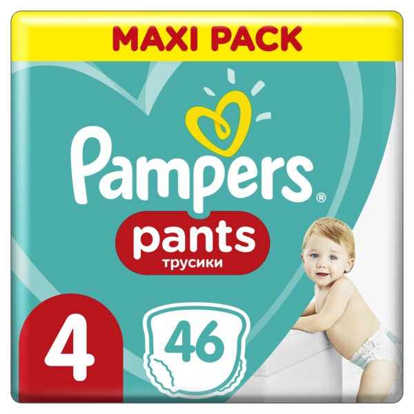 Фото - Одноразовые подгузники-трусики Pampers Pants Maxi 4 (9-15 кг), 46 шт.