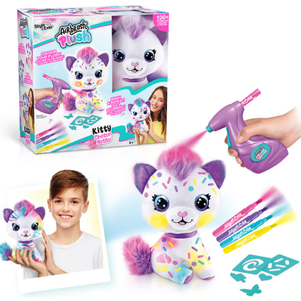 Фото - Набір для декупажу та розпису Canal Toys DIY AIRBRUSH PLUSH - Кошеня (OFG272/1)