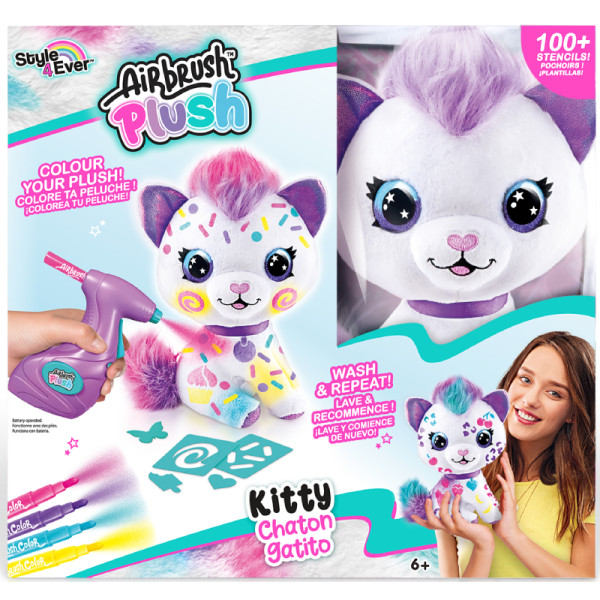 Фото - Набір для декупажу та розпису Canal Toys DIY AIRBRUSH PLUSH - Кошеня (OFG272/1)