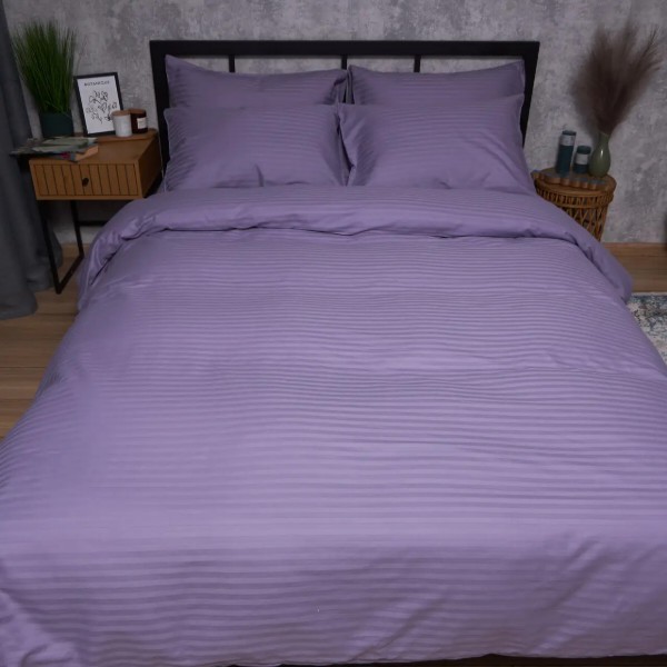 Фото - Пододеяльник двуспальный евро Moon&Star Satin Stripe Soft Lilac King Size 220x240 см (MS-870000989)