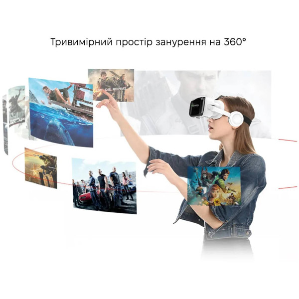 Фото - Окуляри віртуальної реальності Shinecon SC-G04BS-Box + Джойстик Shinecon SC-B01 (SC-G04BS+SC-B01)