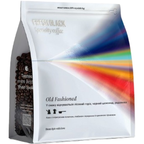 Фото - Кофе в зернах Fresh Black Old Fashioned Hazelnut/Dark Chocolate/Raisins 1кг