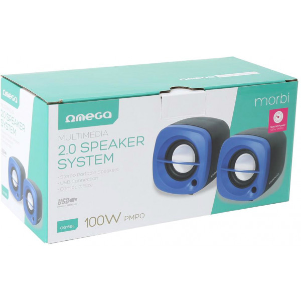 Фото - Компьютерная акустика компактная 2.0 Omega OG-15 Blue USB