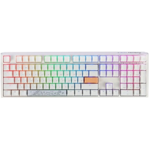 Фото - Клавиатура проводная игровая Ducky One 3 Cherry MX Red RGB White UA (DKON2108ST-RUAPXPWWWSC1)