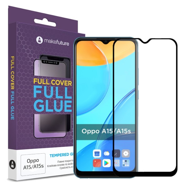Фото - Захисне скло для смартфону MakeFuture Full Cover Full Glue Oppo A15/A15s (MGF-OPA15/A15S)