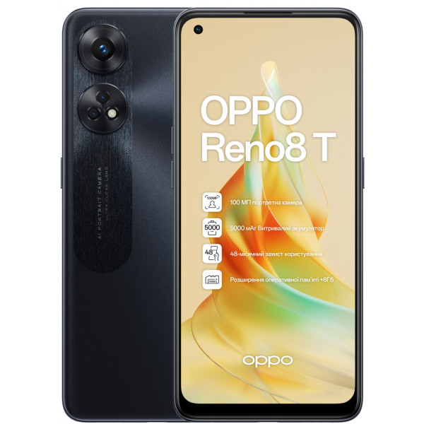 Фото - Смартфон OPPO Reno 8T 8/128Gb Midnight Black Фото - Смартфон OPPO Reno 8T 8/128Gb Midnight Black