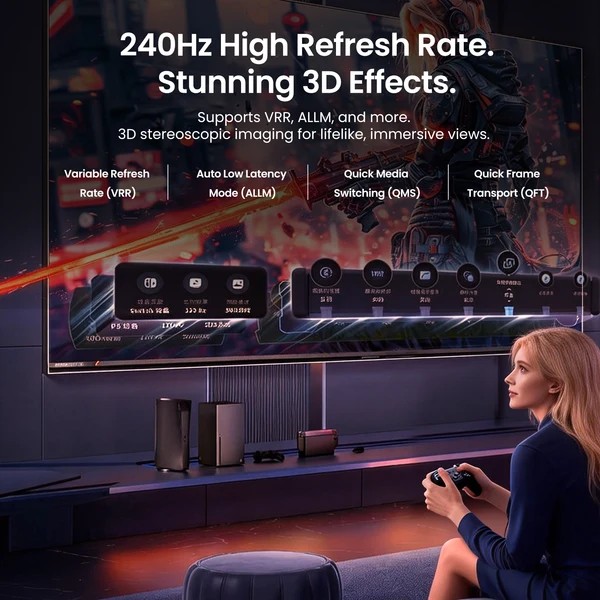 Фото - Кабель HDMI Vention HDMI M - M, 40.0м, V2.1, Optical 8K 60Гц 48Gbps Aluminum Alloy gray (ALTHV)