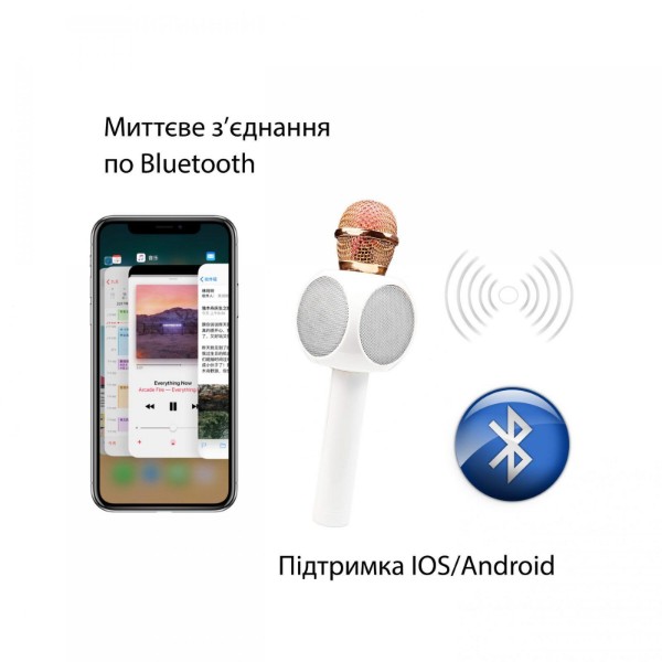 Фото - Уцінка - Мікрофон вокальний бездротовий Optima Wster MK-2 White
