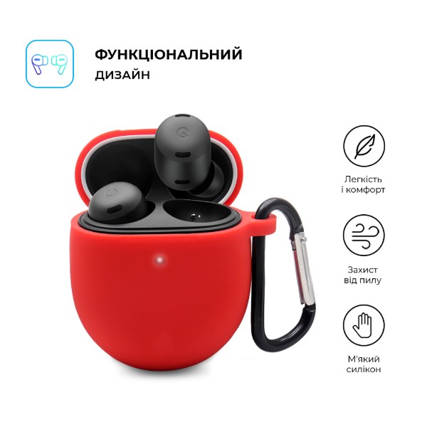 Фото - Чохол для навушників ArmorStandart Hang Case for Google Pixel Buds Pro Red (ARM75405)