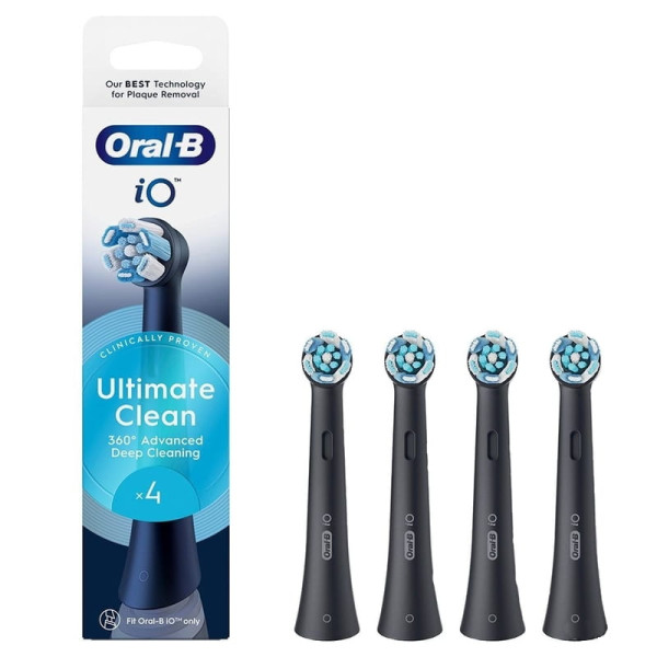 Фото - Насадка для зубної щітки Braun Oral-B iO RB CBF-4 Ultimate Clean Black 4 шт.