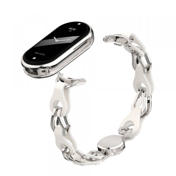 Фото - Ремінець для фітнес-браслету Armorstandart Chain Wristband for Xiaomi Mi Band 8 Silver (ARM69922)