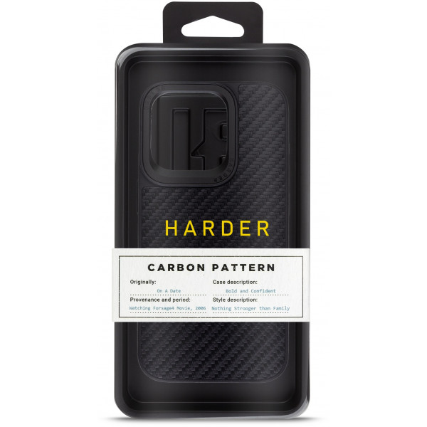 Фото - Чохол для смартфону Harder Carbon Pattern for Apple iPhone 14 Pro Black (ARM76779)