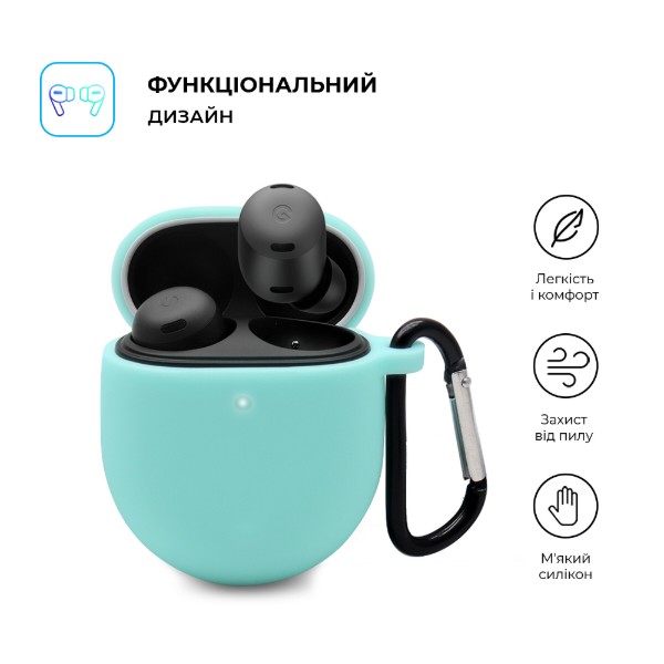 Фото - Чохол для навушників ArmorStandart Hang Case for Google Pixel Buds Pro Mint (ARM75407)