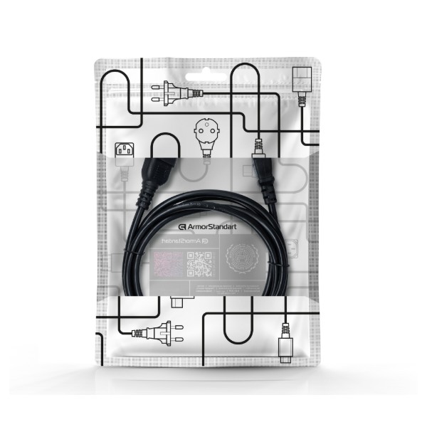 Фото - Кабель питания Armorstandart C13 - С14 2м Black (ARM73125)