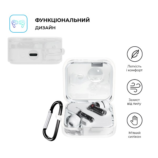 Фото - Чехол для наушников Armorstandart Hang Case for Nothing Ear (2) Transparent (ARM75401)