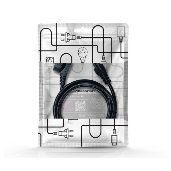 Фото - Кабель живлення Armorstandart CEE 7/7 - С5 1.8м Black (ARM73122)