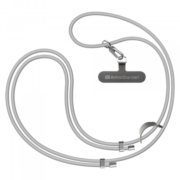 Фото - Ремінець для смартфону Armorstandart Silicone Rope Titanium Grey with Grey holder (ARM76276) Фото - Ремінець для смартфону Armorstandart Silicone Rope Titanium Grey with Grey holder (ARM76276)