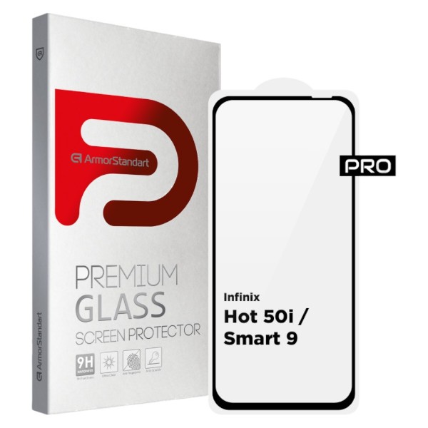 Фото - Защитное стекло для смартфона Armorstandart Pro for Infinix Hot 50i / Smart 9 Black (ARM80936)