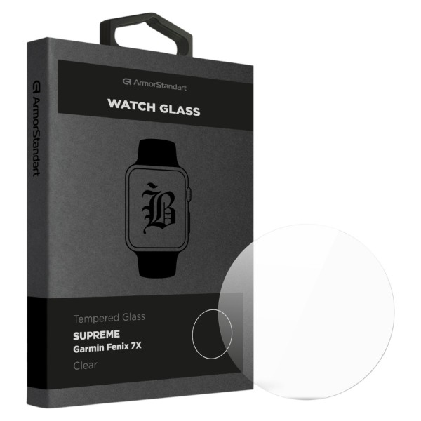 Фото - Защитное стекло для смарт-часов Armorstandart Supreme Black Icon for Garmin Fenix 7X Clear (ARM84719)