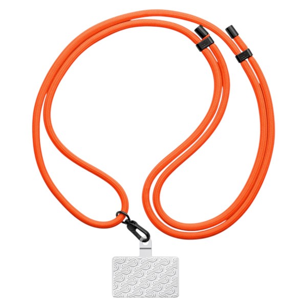 Фото - Ремінець для смартфону Armorstandart Rope Black Tangerine with Clear holder (ARM86430) Фото - Ремінець для смартфону Armorstandart Rope Black Tangerine with Clear holder (ARM86430)