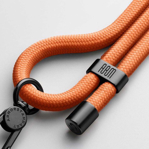 Фото - Ремінець для смартфону Armorstandart Rope Black Tangerine with Clear holder (ARM86430)